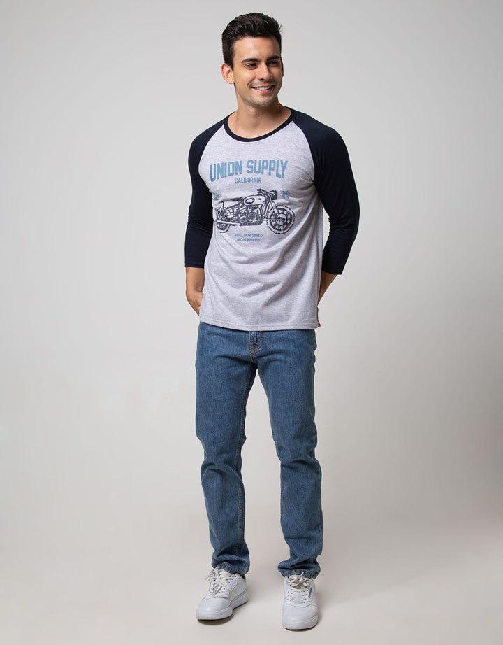 T Zone 3/4 Raglan T-shirt Print Adventure Series - Free