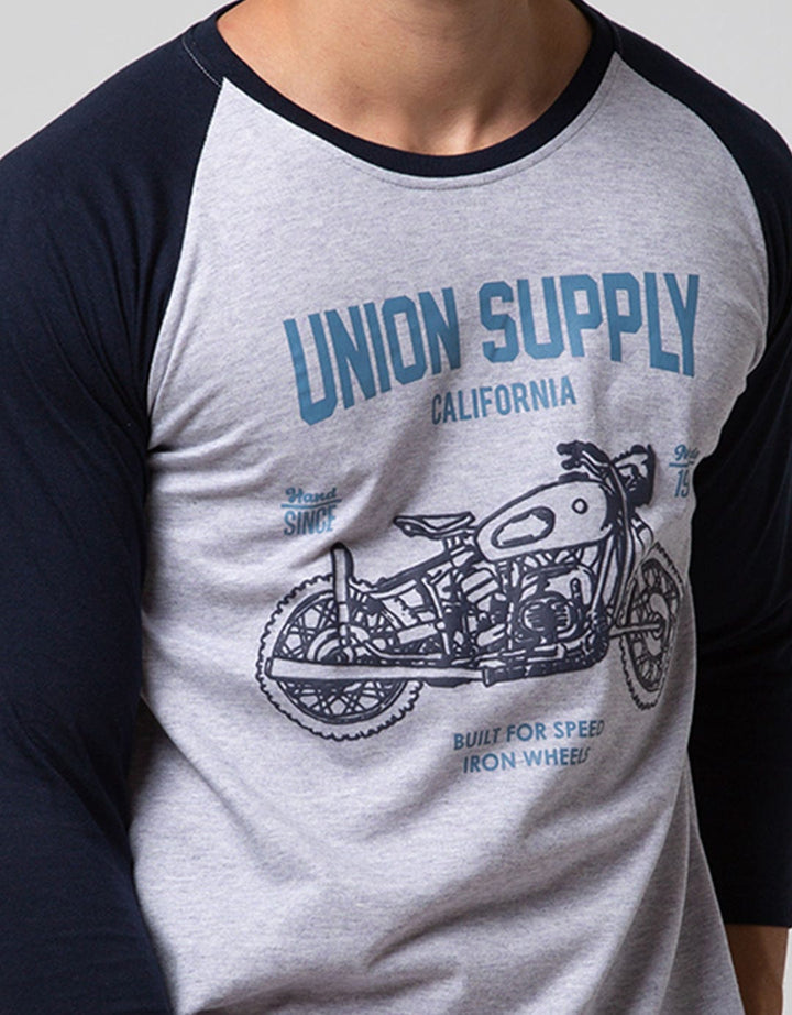 T Zone 3/4 Raglan T-shirt Print Adventure Series - Free