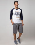 T Zone 3/4 Raglan T-shirt Print Adventure Series Casual