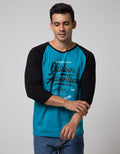 T Zone 3/4 Raglan T-shirt Print Adventure Series Casual