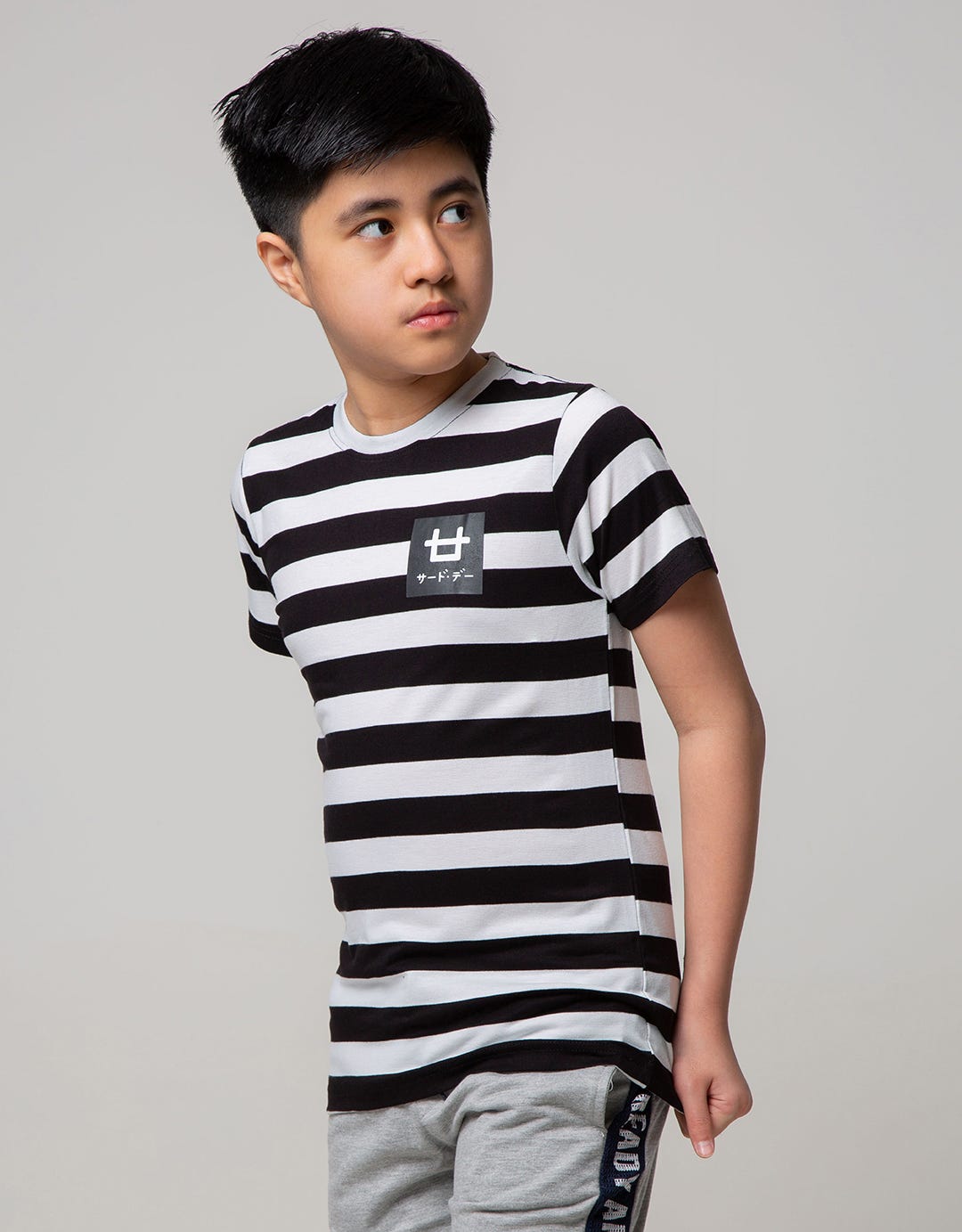 Third Day Co Kaos Anak Logo Box Dakir Stripe