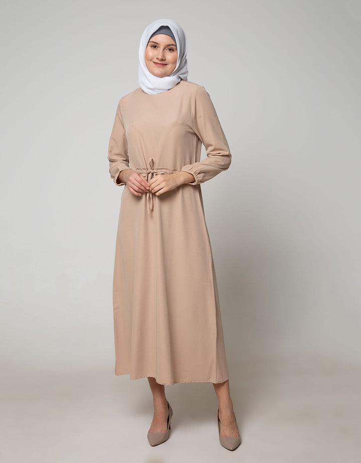 Annisa Long Sleeve Maxi Gamis Gathered Waist