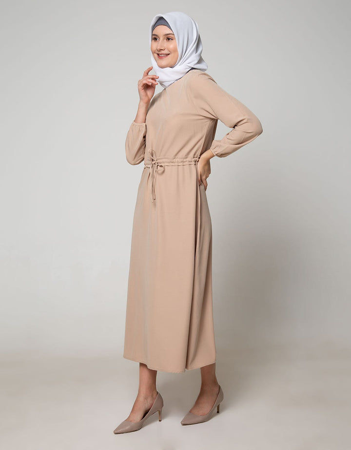 Annisa Long Sleeve Maxi Gamis Gathered Waist