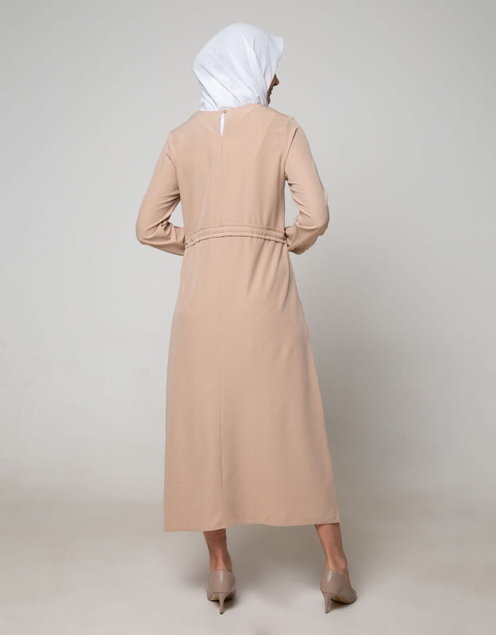 Annisa Long Sleeve Maxi Gamis Gathered Waist