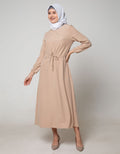 Annisa Long Sleeve Maxi Gamis Gathered Waist