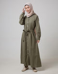Annisa Ls Maxi Gamis L With Button Detail