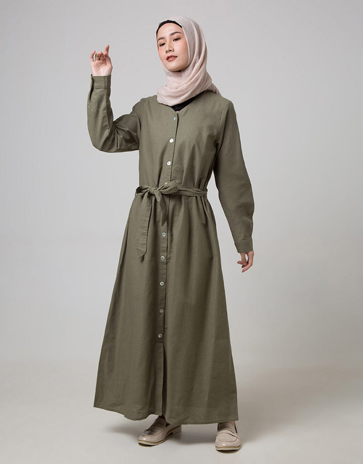 Annisa Ls Maxi Gamis L With Button Detail