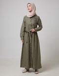 Annisa Ls Maxi Gamis L With Button Detail