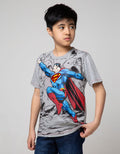 Character Short Sleeve T-Shirt Superman Fullprint Fly Jump A