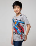 Character Short Sleeve T-Shirt Superman Fullprint Fly Jump A
