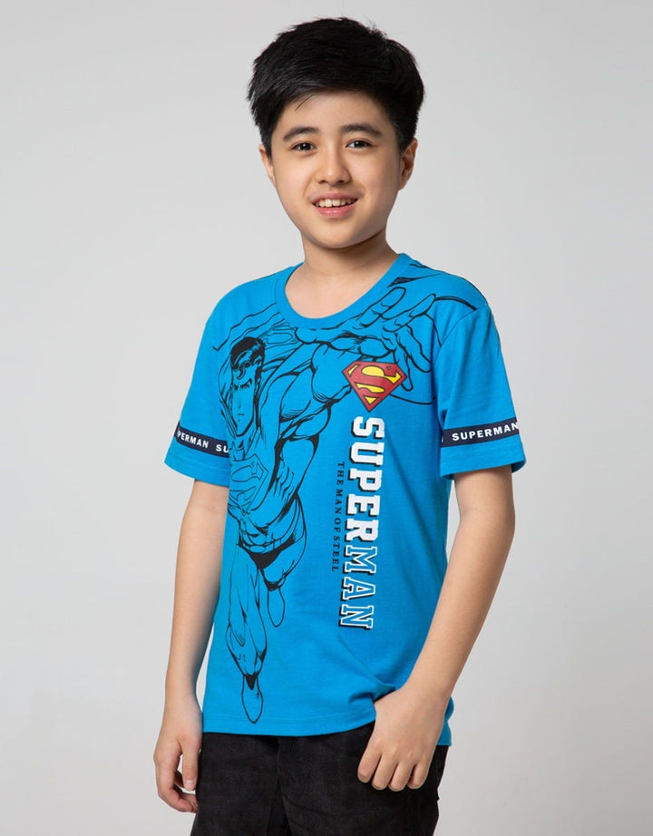 Character Kids Short Sleeve T-Shirt Superman Fly