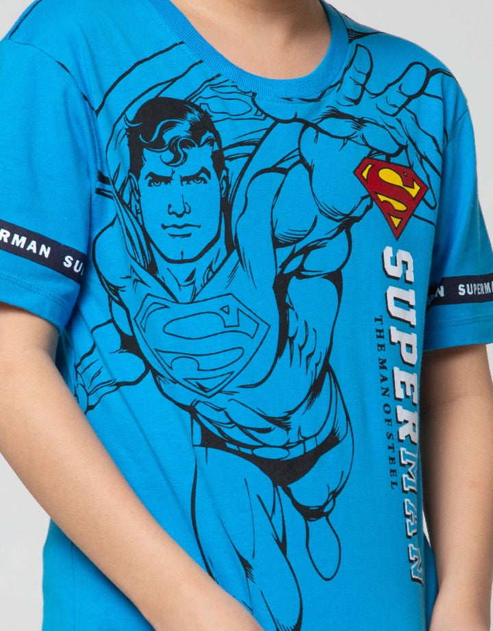 Character Kids Short Sleeve T-Shirt Superman Fly