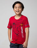Character Kids Short Sleeve T-Shirt Superman Fly Logo Splasha