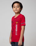 Character Kids Short Sleeve T-Shirt Superman Fly Logo Splasha