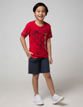 Character Kids Short Sleeve T-Shirt Superman Fly Logo Splasha
