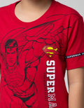 Character Kids Short Sleeve T-Shirt Superman Fly Logo Splasha