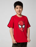 Marvel Spider-Man Kids Short Sleeve T-Shirt Fullprint Dot Face Ribbon