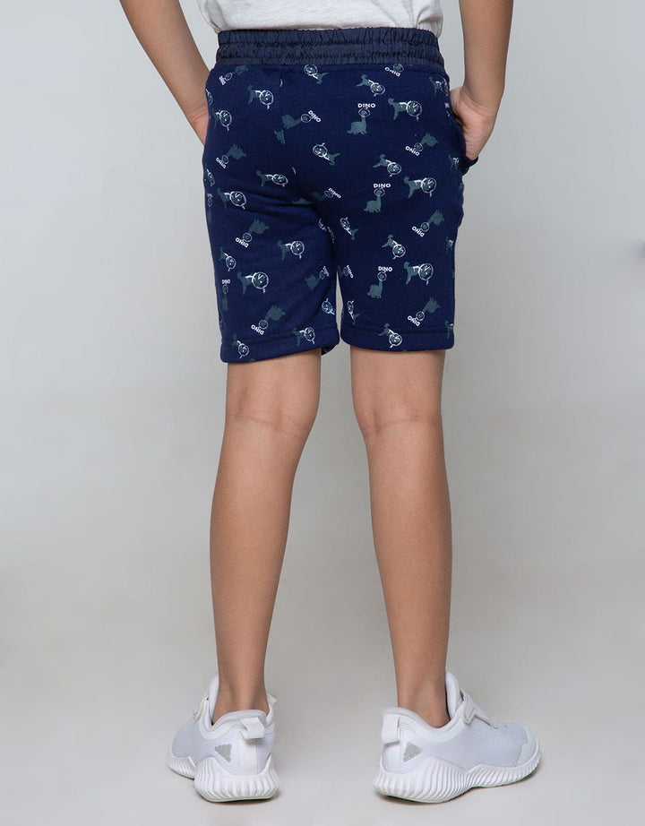 Little M Short Pants Knit Terry Dino Rubber Combination Paras