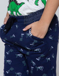 Little M Short Pants Knit Terry Dino Rubber Combination Paras