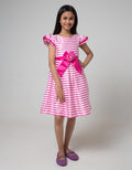 Kidz Too Short Sleeve Satin Midi Dress