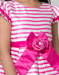 Kidz Too Short Sleeve Satin Midi Dress