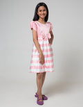 Kidz Too Short Sleeve Midi Dress Satin