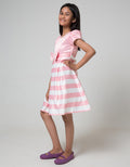Kidz Too Short Sleeve Midi Dress Satin