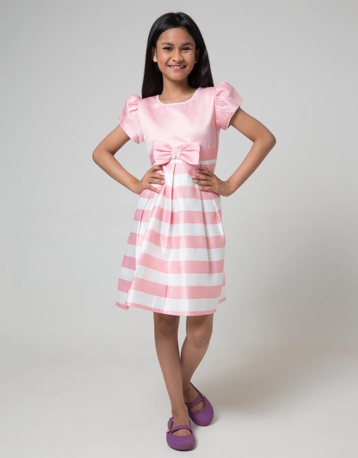 Kidz Too Short Sleeve Midi Dress Satin