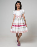 Kidz Too Short Sleeve Midi Dress Satin
