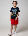 Little M Short Pants Woven Kids Fullprint Jangkar Double Rib