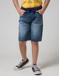Little M Denim Short Whisker Rubber