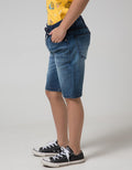 Little M Denim Short Whisker Rubber