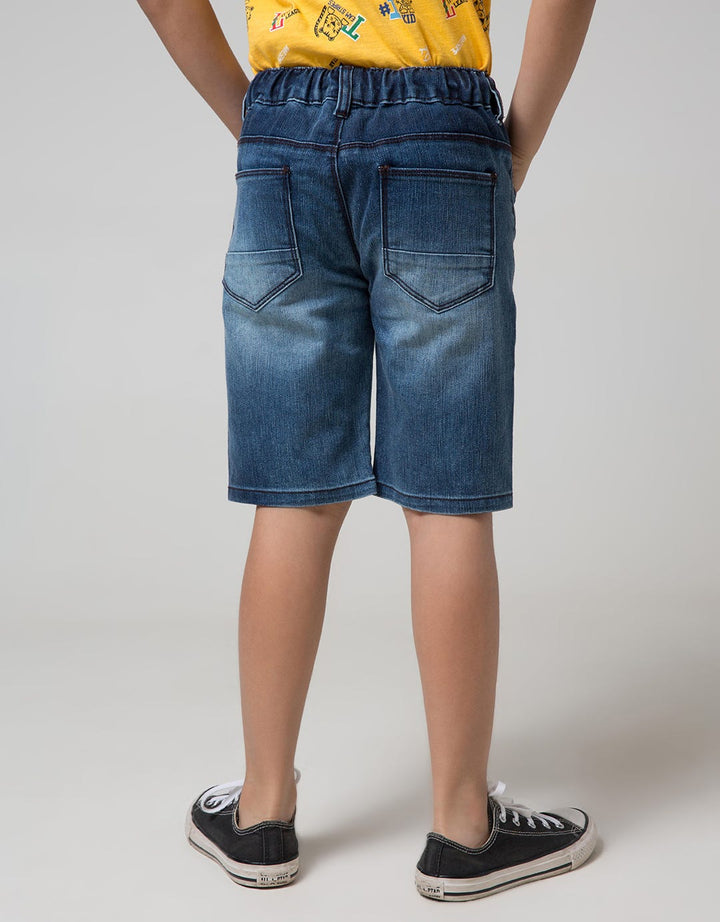 Little M Denim Short Whisker Rubber