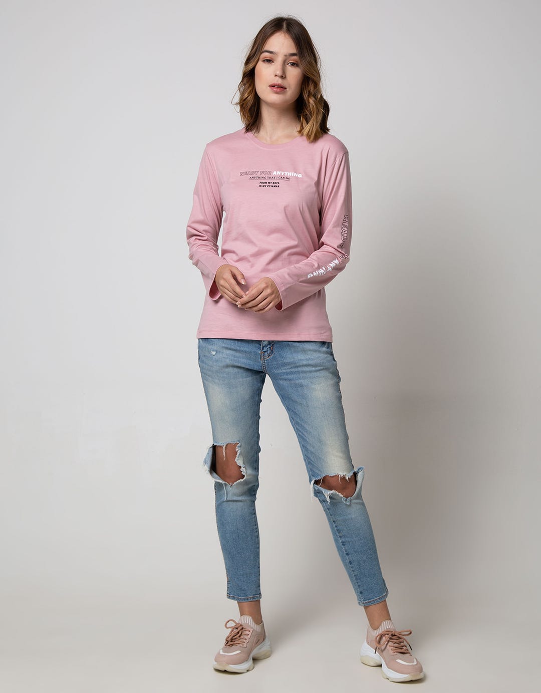 Nevada Long Sleeve T-Shirt Basic Cotton Usa