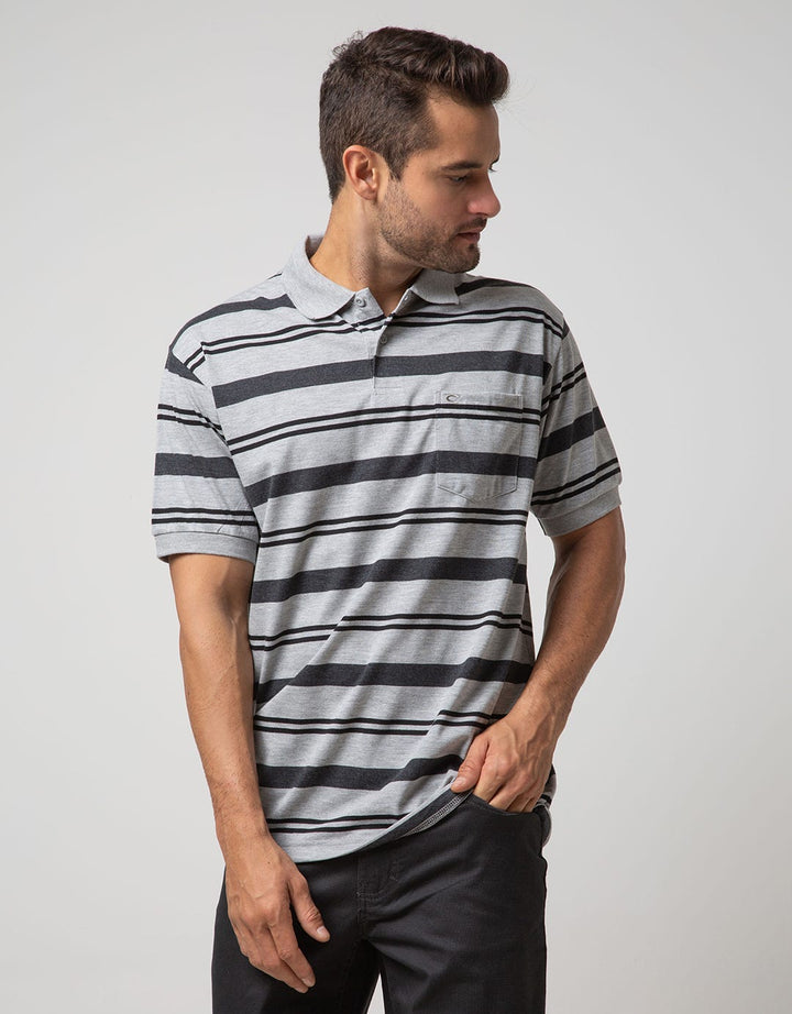 Cole Short Sleeve Polo Shirt Stripe