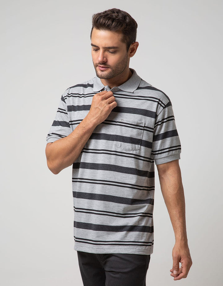 Cole Short Sleeve Polo Shirt Stripe