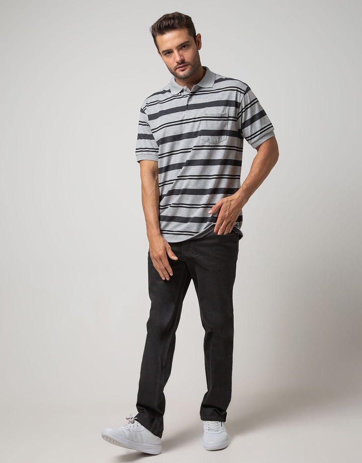 Cole Short Sleeve Polo Shirt Stripe