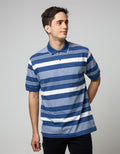 Cole Short Sleeve Polo Shirt Stripe