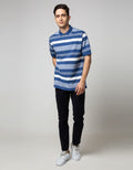 Cole Short Sleeve Polo Shirt Stripe