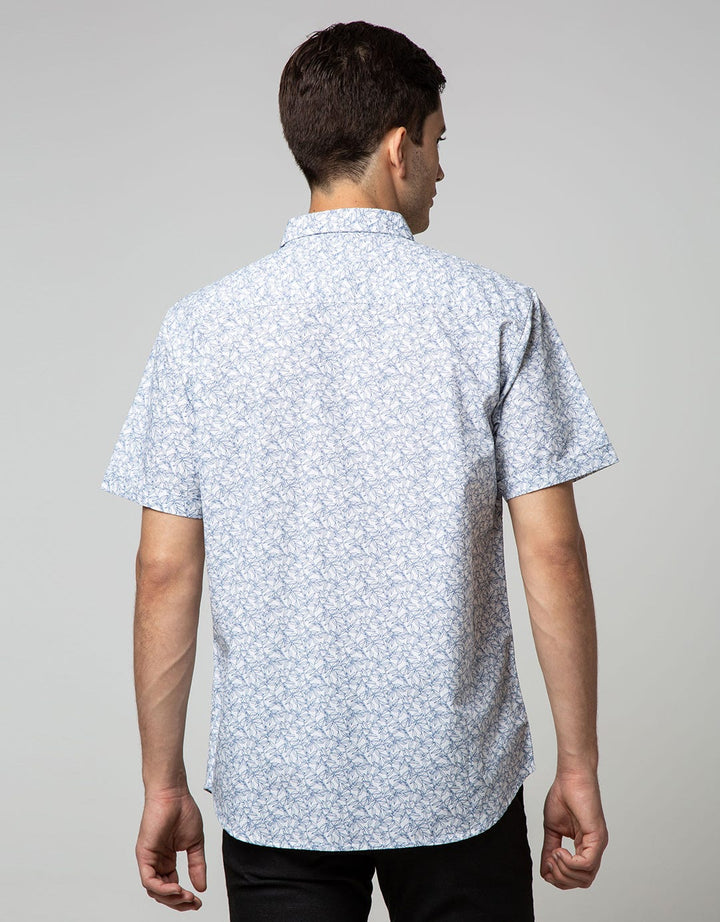 Cole Short Sleeve Shirt Regular Leaf Print