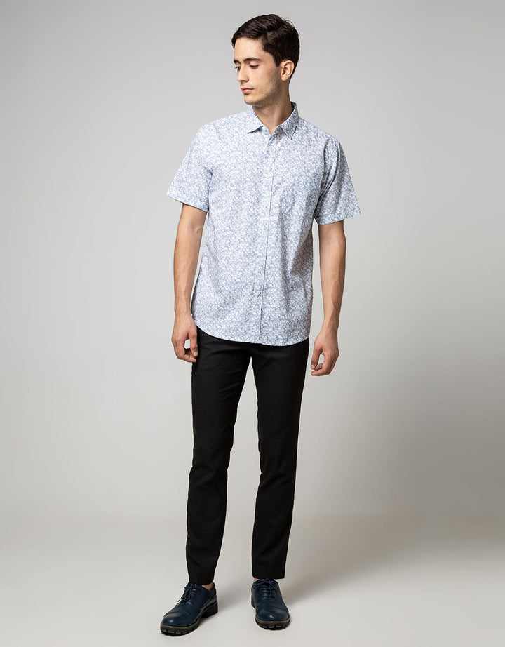 Cole Short Sleeve Shirt Regular Leaf Print
