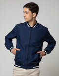 Cole Jacket Micro Bomber Stripe Rib Micro Fiber