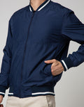 Cole Jacket Micro Bomber Stripe Rib Micro Fiber