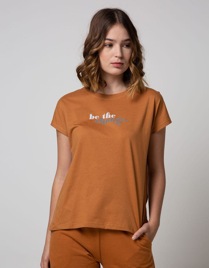 Nevada Short Sleeve T-Shirt Be The Change Cotton Usa
