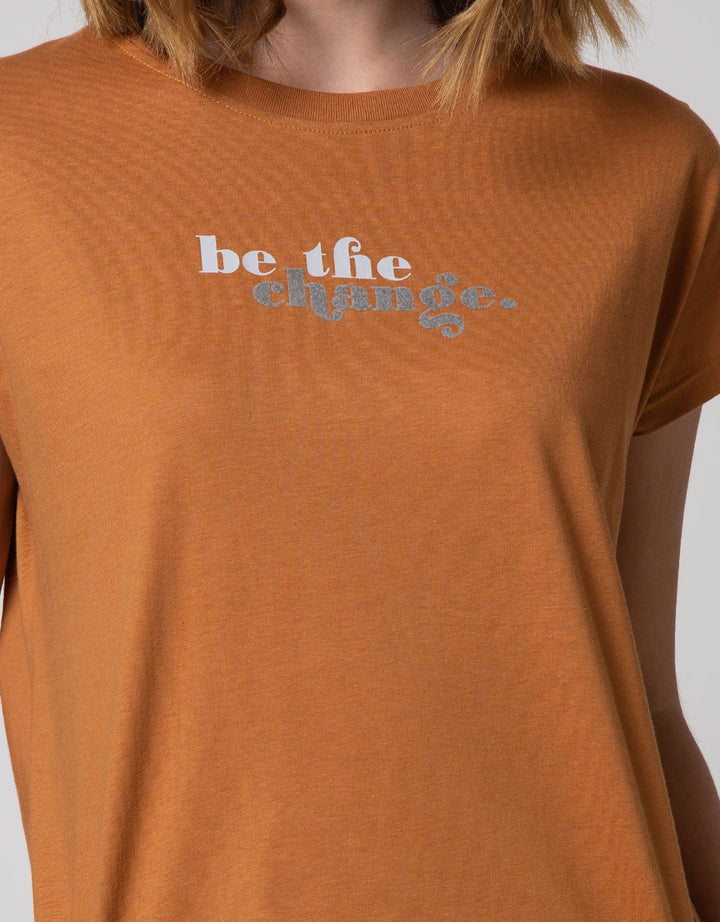 Nevada Short Sleeve T-Shirt Be The Change Cotton Usa