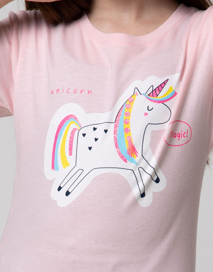 Little M Short Sleeve T-shirt 2Pack Unicorn
