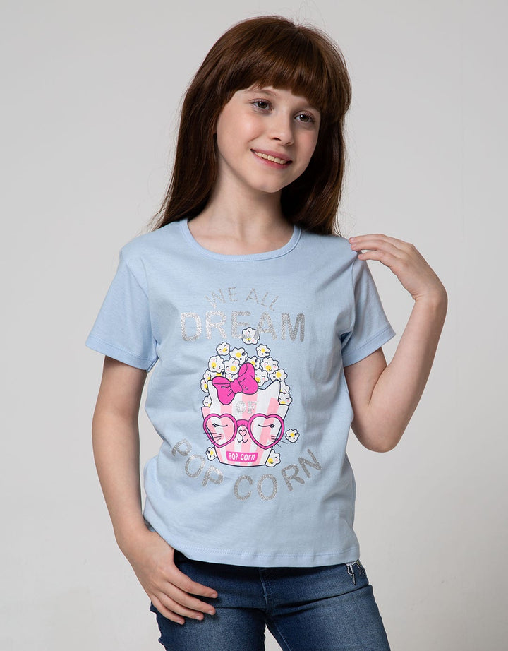 Little M Short Sleeve T-shirt Kids Cat Top