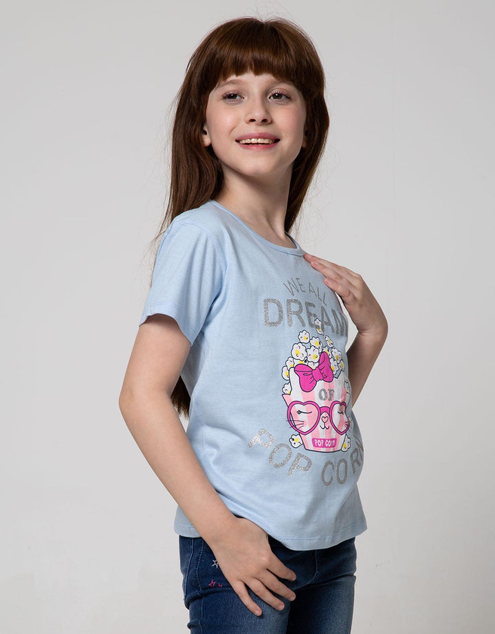 Little M Short Sleeve T-shirt Kids Cat Top