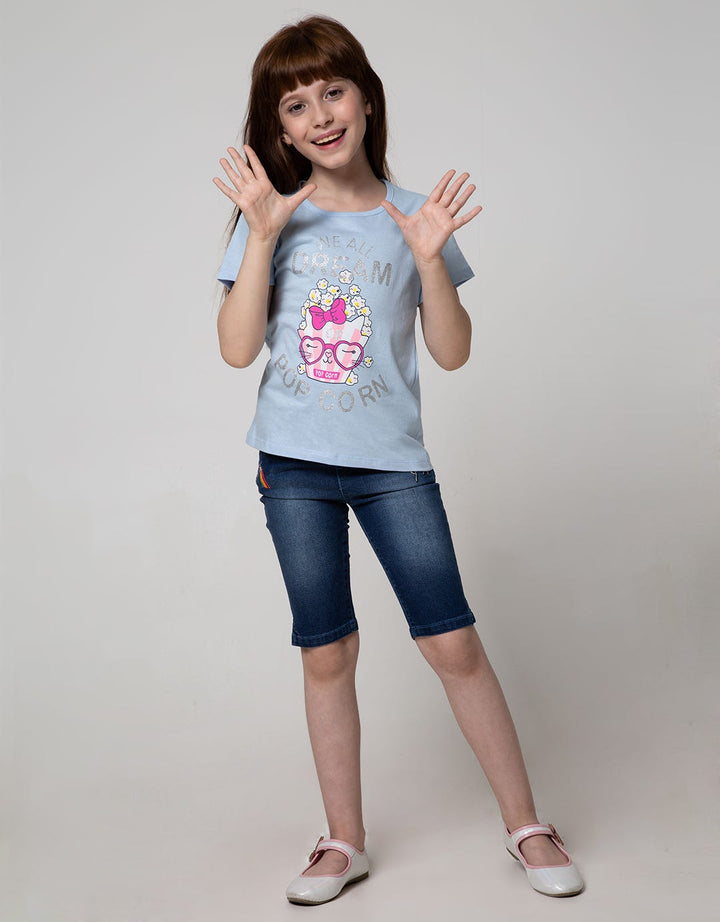 Little M Short Sleeve T-shirt Kids Cat Top