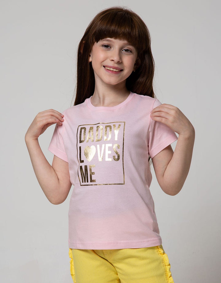 Little M Short Sleeve T-shirt Kids Word